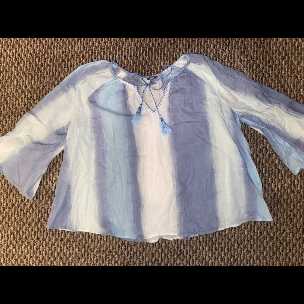 Aerie flowy crop blouse